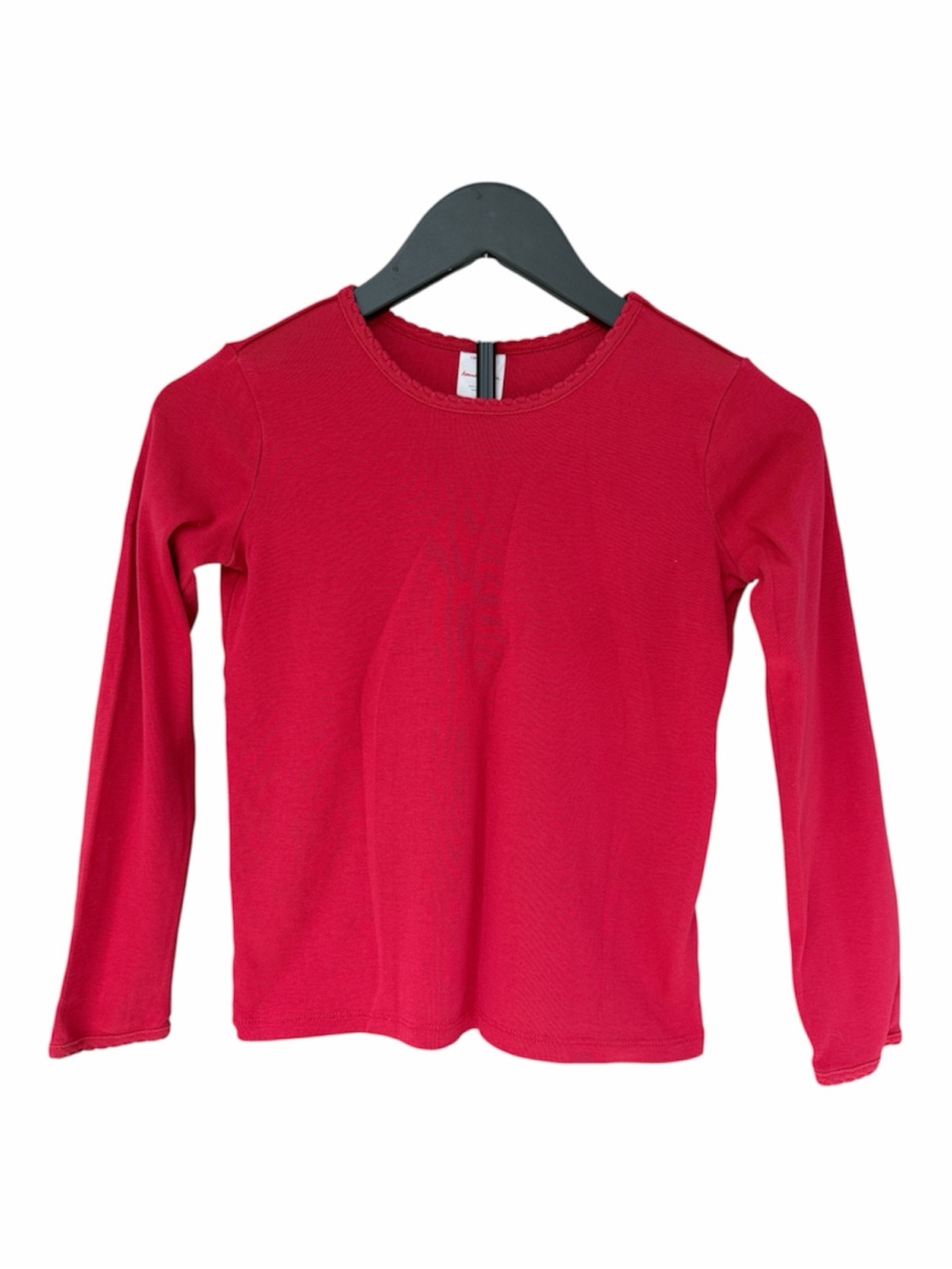 Hanna Andersson Girls Long Sleeve Red Crew Tee